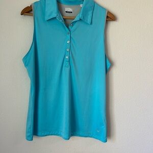 Callaway Blue Sleeveless Polo Tank Top Relaxed Fit